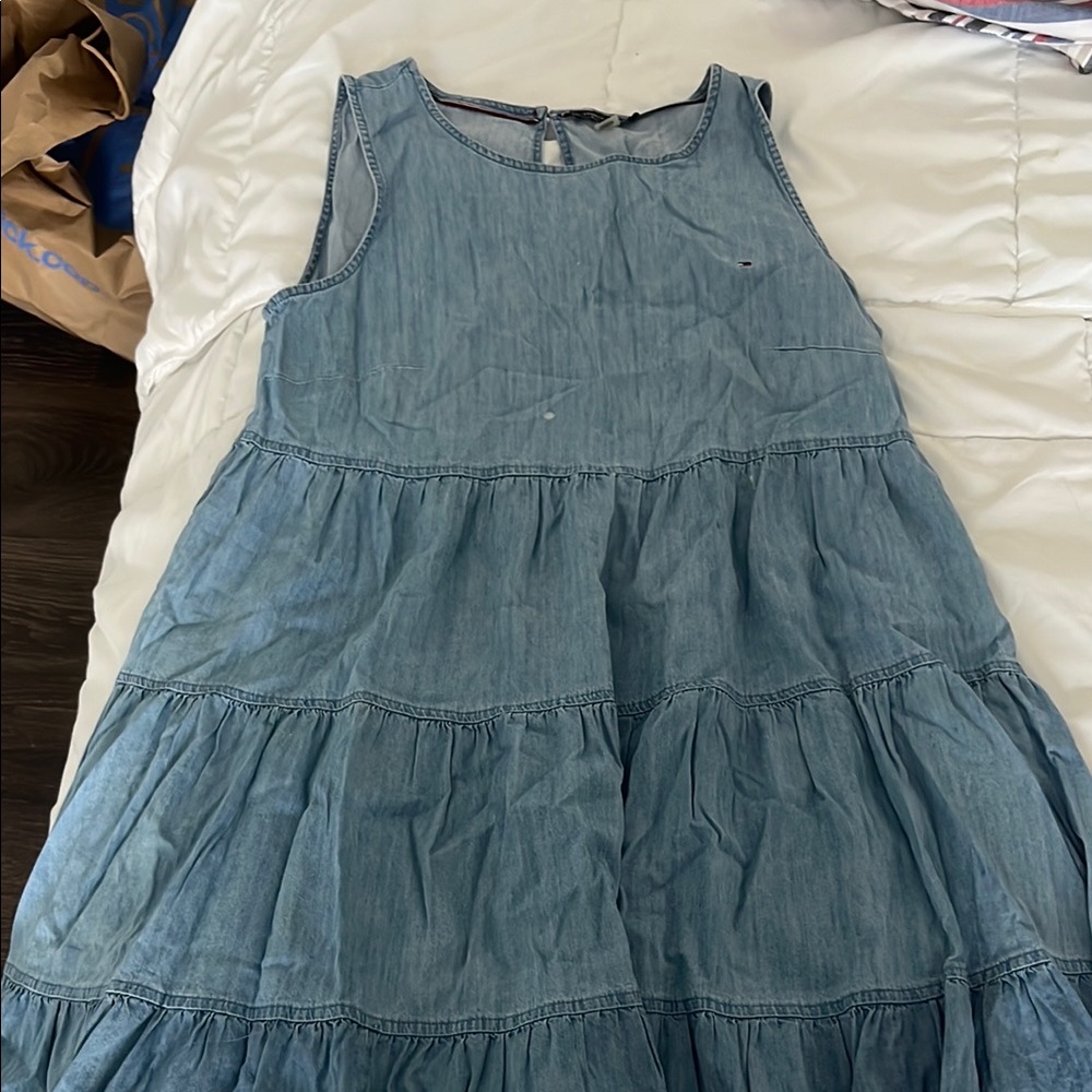 Tommy Hilfiger Blue Sleeveless Midi Dress